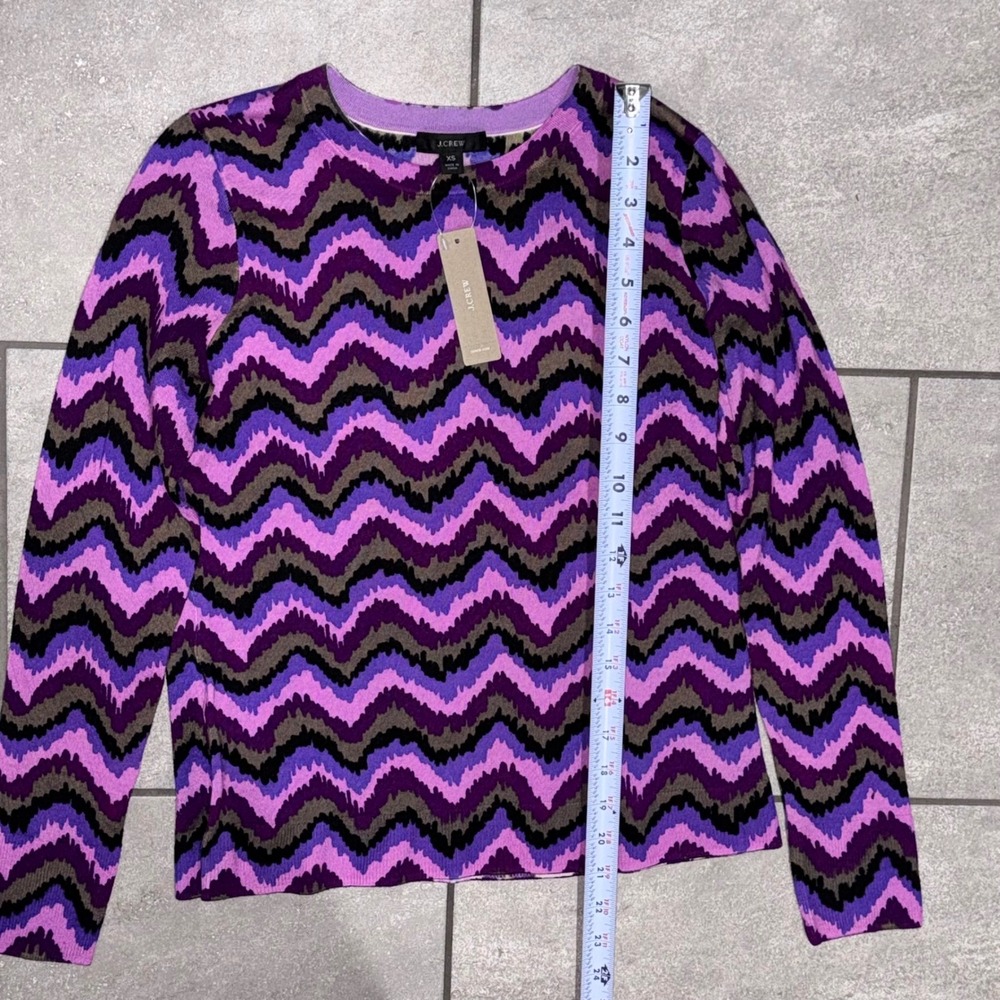 J.Crew Tippi Pullover Merino Wool Zig Zag Chevron Knit Sweater XS‎ NWT - Picture 11 of 11